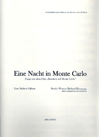 Eine Nacht in Monte Carlo Chica-chica-chica: bolero espagnol