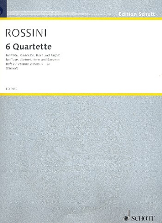 6 Quartette Band 2 (Nr.4-6) für Flöte, Klarinette, Horn und Fagott Stimmen