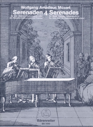 Serenade C-Dur Nr.4-5 nach KV439b fr 3 Melodie-Instrumente Partitur und Stimmen