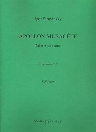 Apollon Musagte fr Streichorchester Partitur