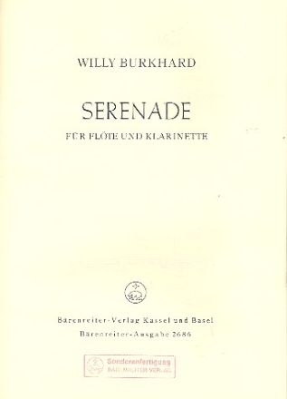 Serenade op.92 fr Flte und Klarinette Verlagskopie