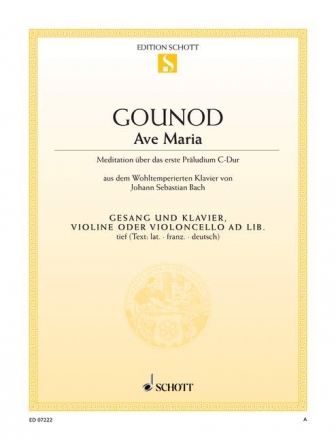 Ave Maria D-Dur  fr tiefe Singstimme und Klavier