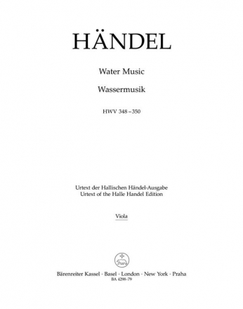 Wassermusik HWV348-350 fr Orchester Viola