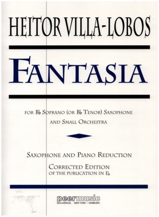 Fantasia op.630  for soprano (tenor) saxophone and orchestra piano reduction