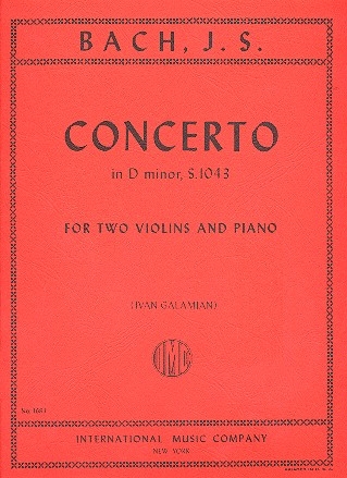 Concerto d minor BWV1043 for 2 violins and piano