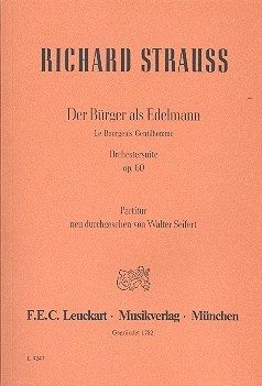 Der Brger als Edelmann op.60 fr Orchester Studienpartitur