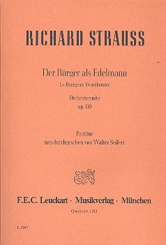 Der Brger als Edelmann op.60 fr Orchester Studienpartitur