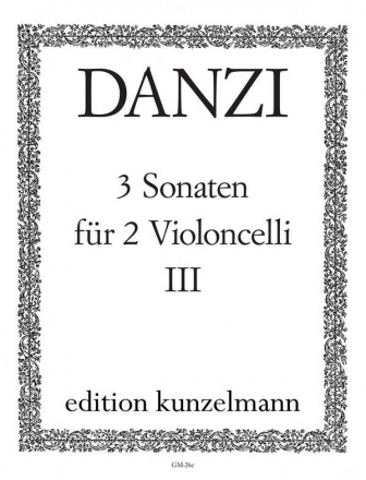 3 Sonaten op.1,3 fr 2 Violoncelli Stimmen