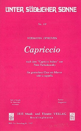 Capriccio nach dem Capriccio italien fr gem Chor und klavier Klavierpartitur