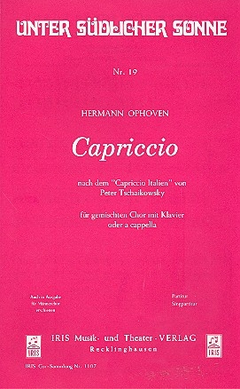 Capriccio nach dem Capriccio italien fr gem Chor und klavier Klavierpartitur