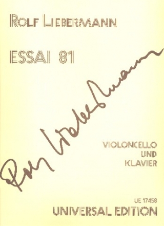 Essai 81 fr Violoncello und Klavier