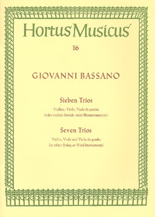 7 Trios fr Violine, Viola und Viola d agamba Partitur und Stimmen
