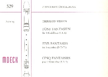 5 Fantasien fr 3 Blockflten (SAA)