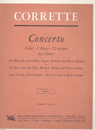 Concerto C-Dur La choisy fr Horn solo, 2 Oboen, Fagott, Streicher und Bc Partitur (Kopie)