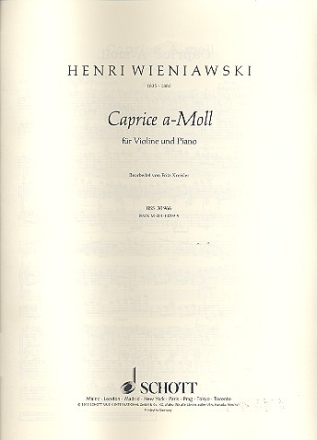 Caprice a-Moll Nr. 18 fr Violine und Klavier