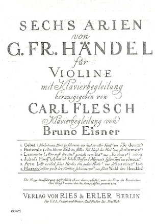 Marsch aus 'Die Wahl des Herakles' fr Violine und  Klavier
