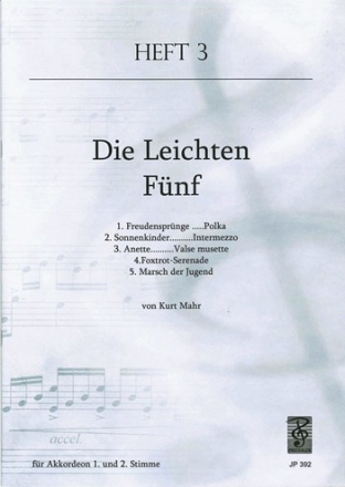 Die leichten Fnf Band 3 fr Akkordeon