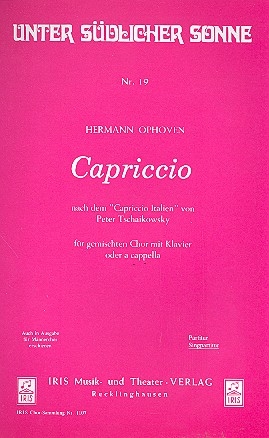Capriccio nach dem Capriccio italien fr gem Chor und Klavier Chorpartitur