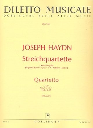 Streichquartett G-Dur op.54,1 Hob.III:58 Stimmen