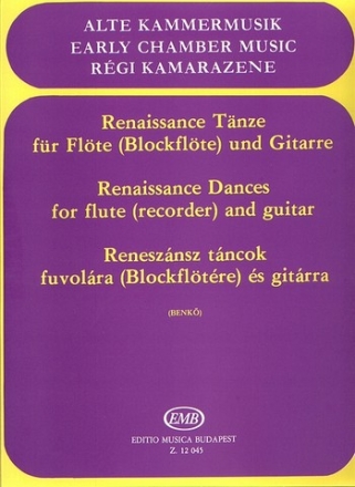 Renaissance-Tnze fr Flte und Gitarre Partitur