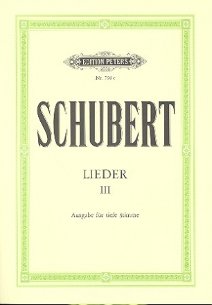 Lieder Band 3 fr Gesang (tief) und Klavier