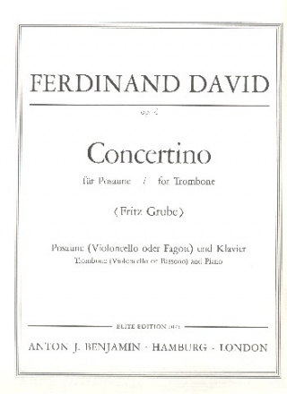 Concertino Es-Dur op.4 fr Posaune und Orchester fr Posaune und Klavier