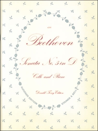 SONATA D MAJOR NO.5 OP.102,2 FOR CELLO AND PIANO TOVEY, D., ED.