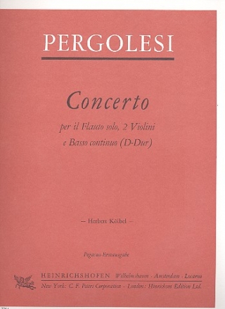 Concerto D-Dur  fr Flte, 2 Violinen und Bc