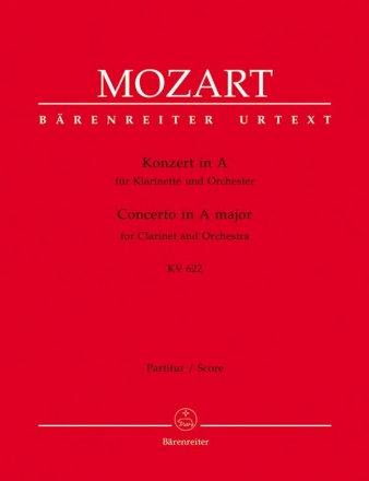 Konzert A-Dur KV622 fr Klarinette und Orchester Partitur