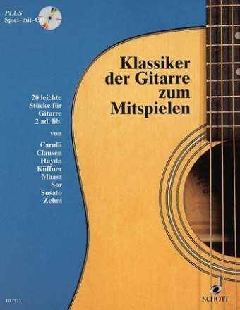 Klassiker der Gitarre zum Mitspielen (+CD) fr Gitarre (Gitarre 2 ad libitum)