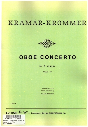 Concerto F major op.37  for oboe and orchestra for oboe and piano