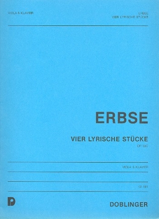 4 lyrische Stcke op.39c fr Viola und Klavier