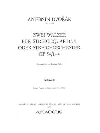 2 Walzer aus op.54 fr Streichorchester Violoncello