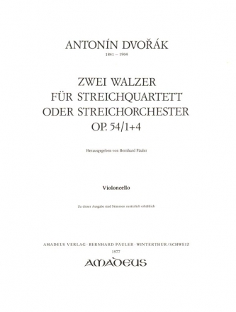 2 Walzer aus op.54 fr Streichorchester Violoncello