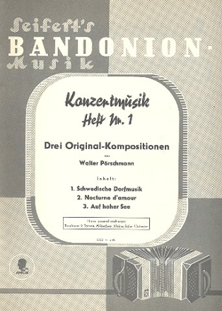 Konzertmusik Band 1 fr 2 Bandoneons Bandoneon 1