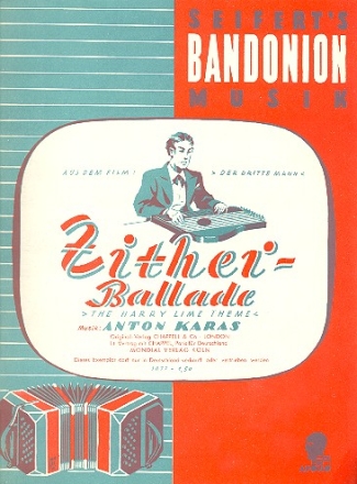 Zither-Ballade The Harry Lime Theme Bandonion-Einzelausgabe