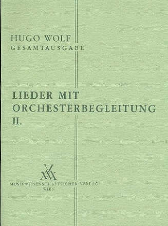 Lieder mit Orchesterbegleitung Band 2  Studienpartitur