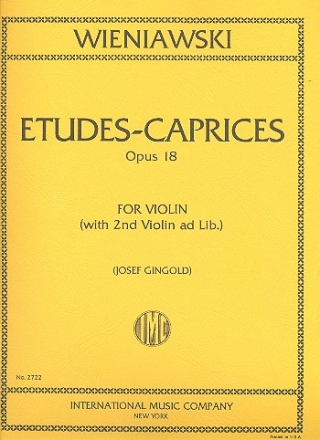 Etudes-Caprices op.18 for violin (2nd violin ad lib.)