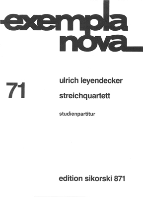 STREICHQUARTETT STUDIENPARTITUR  EXEMPLA NOVA 71