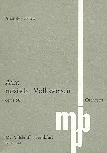 8 russische Volksweisen op.58 fr Orchester Studienpartitur