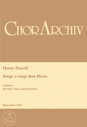 Singt, o singt dem Herrn - Anthem fr Soli, Chor und Orchester Partitur (en/dt)