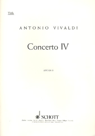 Concerto op.10,4 fr Flte und Streichorchester Viola