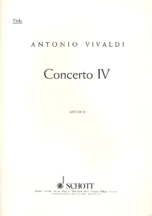 Concerto op.10,4 fr Flte und Streichorchester Viola