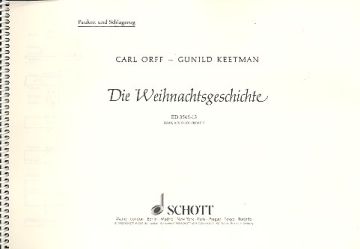 Die Weihnachtsgeschichte fr Kinderchor (SMezA) mit Soli, Sprecher und Instrumenten Einzelstimme - Pauke/Schlagzeug