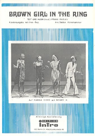 Brown Girl in the Ring fr Gesang und Klavier Einzelausgabe