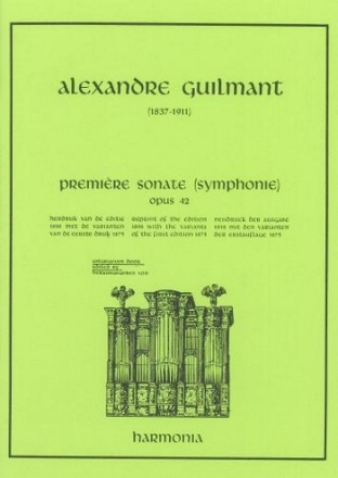 Premire sonate op.42 (symphonie) pour orgue Kooiman, E., ed