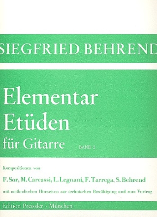 Elementar-Etden Band 2 fr Gitarre