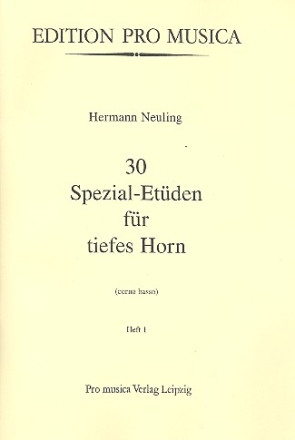 30 Spezial-Etden Band 1 fr tiefes Horn