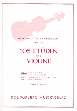 105 Etüden op.45 Band 1 (Nr.1-36) für Violine