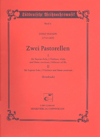 2 Pastorellen fr Sopran und Streichinstrumente Partitur